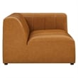 Modway Bartlett 2-Piece Tufting Upholstered Faux Leather Loveseat in Tan