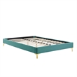 Modway Sutton King Modern Performance Velvet Bed Frame in Teal Green