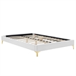 Modway Sutton King Modern Performance Velvet Bed Frame in White