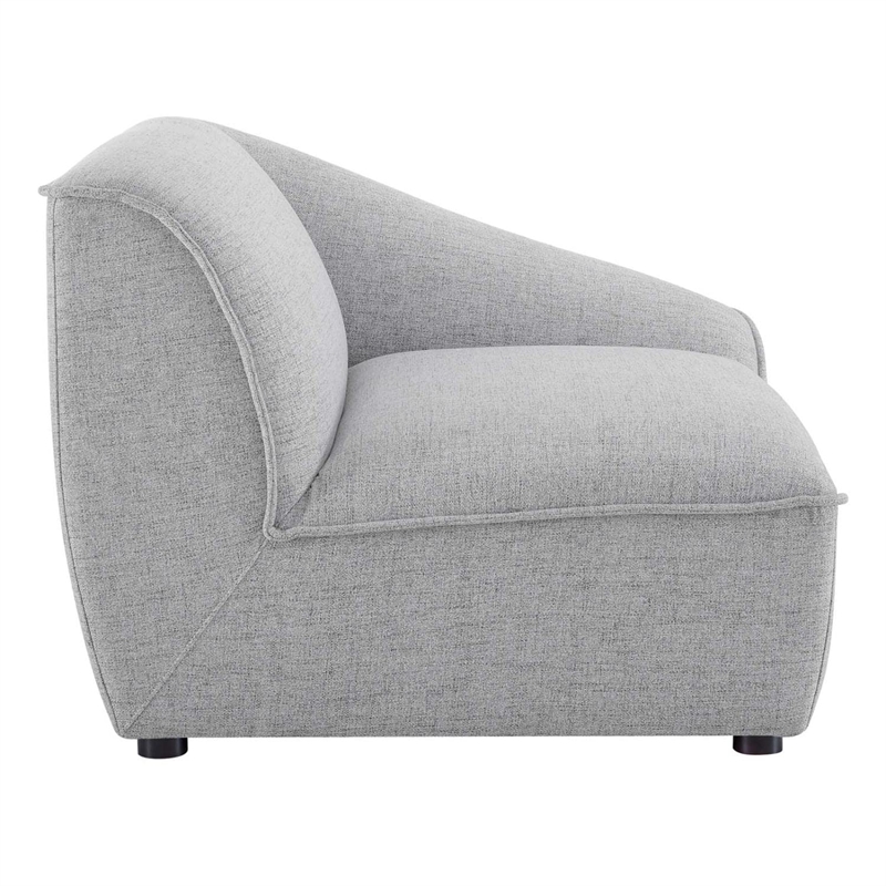 Modway Comprise 2-Piece Modern Fabric Loveseat in Light Gray/Black