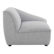 Modway Comprise 2-Piece Modern Fabric Loveseat in Light Gray/Black