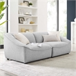 Modway Comprise 2-Piece Modern Fabric Loveseat in Light Gray/Black