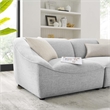 Modway Comprise 2-Piece Modern Fabric Loveseat in Light Gray/Black