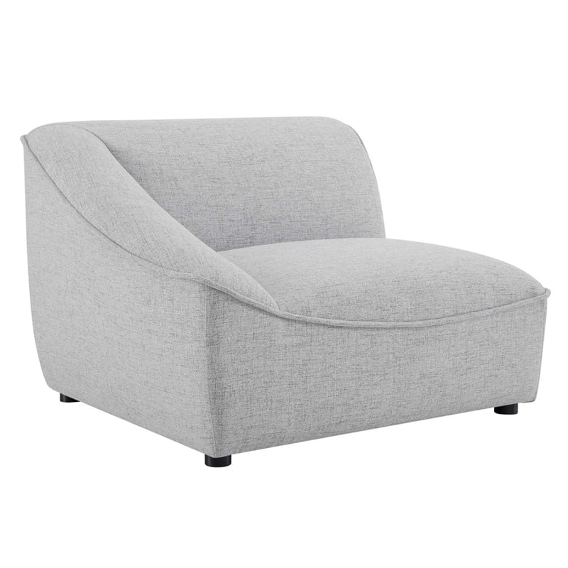 Modway Comprise 2-Piece Modern Fabric Loveseat in Light Gray/Black