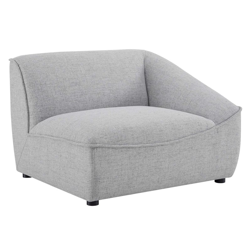 Modway Comprise 2-Piece Modern Fabric Loveseat in Light Gray/Black