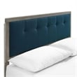 Modway Willow Queen Wood Platform Bed with Angular Frame in Gray/Azure