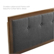 Modway Willow Queen Wood Platform Bed with Angular Frame in Walnut/Charcoal