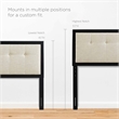 Modway Willow Queen Wood Platform Bed with Splayed Legs in Black/Beige