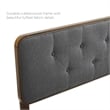 Modway Bridgette King Wood Platform Bed with Angular Frame in Walnut/Charcoal