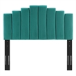 Modway Elise Twin Modern Style Performance Velvet Platform Bed in Teal Green