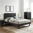 Modway Alana Full Wood Platform Bed with Angular Frame in Black