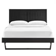 Modway Alana Full Wood Platform Bed with Angular Frame in Black