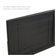 Modway Marlee Full Wood Platform Bed with Angular Frame in Black