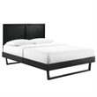Modway Marlee Full Wood Platform Bed with Angular Frame in Black