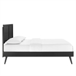 Modway Marlee King Wood Platform Bed with Splayed Legs in Black