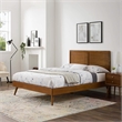 Modway Marlee King Wood Platform Bed with Splayed Legs in Walnut