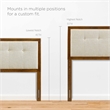 Modway Willow Full Wood Platform Bed with Angular Frame in Walnut/Beige