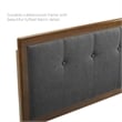 Modway Willow Full Wood Platform Bed with Splayed Legs in Walnut/Charcoal