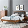 Modway Willow Full Wood Platform Bed with Splayed Legs in Walnut/Charcoal