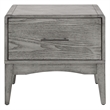 Modway Georgia 3-Piece Rubberwood and MDF King Bedroom Set in Gray