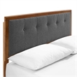 Modway Willow King Wood Platform Bed with Splayed Legs in Walnut/Charcoal
