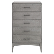 Modway Georgia 3-Piece Rubberwood and MDF King Bedroom Set in Gray