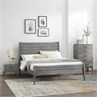 Modway Georgia 3-Piece Rubberwood and MDF King Bedroom Set in Gray