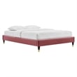 Modway Elise Twin Modern Performance Velvet Platform Bed - Dusty Rose Pink