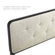 Modway Bridgette Full Wood Platform Bed with Angular Frame in Black/Beige