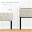 Modway Bridgette Full Wood Platform Bed with Splayed Legs in Black/Beige