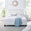 Modway Celine Channel Tufted Performance Velvet Full Platform Bed in White