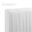 Modway Peyton Modern Style Performance Velvet Queen Platform Bed in White
