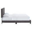 Modway Celine Channel Tufted Performance Velvet King Bed in Gray
