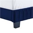 Modway Celine Channel Tufted Performance Velvet King Bed in Navy