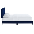 Modway Celine Channel Tufted Performance Velvet Twin Platform Bed in Navy