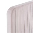 Modway Celine Channel Tufted Performance Velvet Twin Platform Bed in Pink