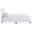 Modway Celine Channel Tufted Performance Velvet Queen Bed in White