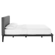 Modway Dakota Upholstered Polyester Fabric Queen Platform Bed in Black/Gray