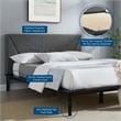 Modway Dakota Upholstered Polyester Fabric Queen Platform Bed in Black/Gray