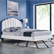 Modway Daisy Modern Performance Velvet Queen Platform Bed in White