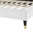 Modway Daisy Modern Performance Velvet Queen Platform Bed in White
