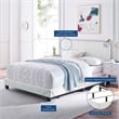 Modway Celine Channel Tufted Performance Velvet King Bed in White