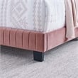 Modway Celine Channel Tufted Performance Velvet Queen Bed in Dusty Rose