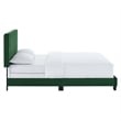 Modway Celine Channel Tufted Performance Velvet Queen Bed in Emerald Green
