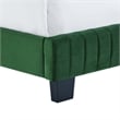 Modway Celine Channel Tufted Performance Velvet Queen Bed in Emerald Green