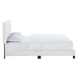 Modway Celine Channel Tufted Performance Velvet Twin Platform Bed in White