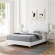 Modway Current Performance Velvet Upholstered Twin Platform Bed in White