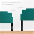Modway Lindsey Modern Performance Velvet Twin Platform Bed in Teal Green