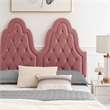 Modway Alexandria Tufted Performance Velvet Twin Platform Bed - Dusty Rose Pink