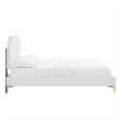 Modway Sienna Modern Performance Velvet King Platform Bed - White